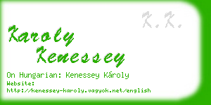 karoly kenessey business card